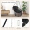 Black Hammock Chair with Comfortable Cushions and Durable Rope Indoor/Outdoor